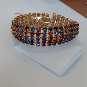 Vintage Rainbow Gemstone Bracelet